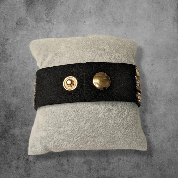 A22 Silver Gold Black Rhinestone Crystal Bracelet Adjustable Super Sparkly A22 - Picture 12 of 16